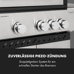 Valkyrie Gasgrill 3x3,2 + 2,9 KW Sichtfenster 54x42 Cm Grill Edelstahl -Einrichtungsgeschäft 10034845 de 0009 logo