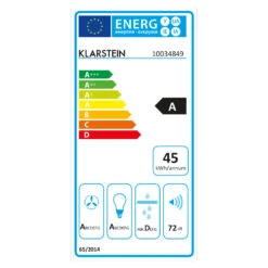 Structura Inselabzugshaube Abluft 641 M³/h Max. LED-Licht Edelstahl -Einrichtungsgeschäft 10034849 energy label