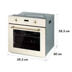 Elizabeth Einbaubackofen Retro 2200W 70L 50 - 250 °C Timer Display -Einrichtungsgeschäft 10034881 yy 0009 logo Klarstein Elizabeth Einbaubackofen creme
