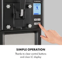 Sweet Sundae Eiscrememaschine Kompressor 1,5l Edelstahl Schwarz -Einrichtungsgeschäft 10034911 uk 0007 logo Klarstein Sahnehaeubchen Eiscrememaschine schwarz