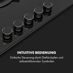 Goldflame 5 Gaskochfeld 5-flammig Messing-Brenner Glaskeramik Schwarz -Einrichtungsgeschäft 10034973 de 0004 logo