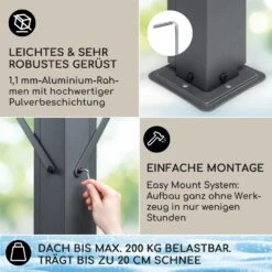 Pantheon Cortina Solid Sky Pergola Vordach 3x3m Polycarbonat Vorhänge 11 Pantheon Cortina Solid Sky Pergola Vordach 3x3m Polycarbonat Vorhänge -Einrichtungsgeschäft 10034985 de 0003 usp