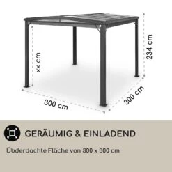 Pantheon Cortina Solid Sky Pergola Vordach 3x3m Polycarbonat Vorhänge 12 Pantheon Cortina Solid Sky Pergola Vordach 3x3m Polycarbonat Vorhänge -Einrichtungsgeschäft 10034985 de 0004 usp