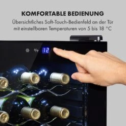 Shiraz 18 Slim Uno Weinkühlschrank 50l 18Fl Touch-Bedienfeld 5-18°C -Einrichtungsgeschäft 10035026 de 0004 logo