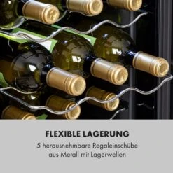 Shiraz 18 Slim Uno Weinkühlschrank 50l 18Fl Touch-Bedienfeld 5-18°C -Einrichtungsgeschäft 10035026 de 0008 logo