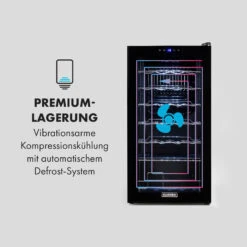 Shiraz 28 Uno Weinkühlschrank 74l 28Fl Touch-Bedienfeld 5-18°C -Einrichtungsgeschäft 10035029 de 0005 logo