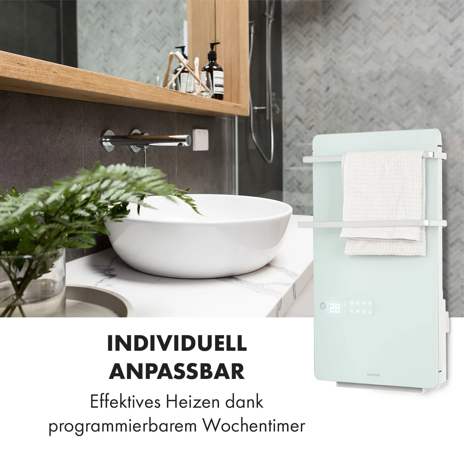 Hot Spot Crystal Flow Badheizer 45x82cm 36m² 2000W 5-40°C LED 9 Hot Spot Crystal Flow Badheizer 45x82cm 36m² 2000W 5-40°C LED – Bild 7