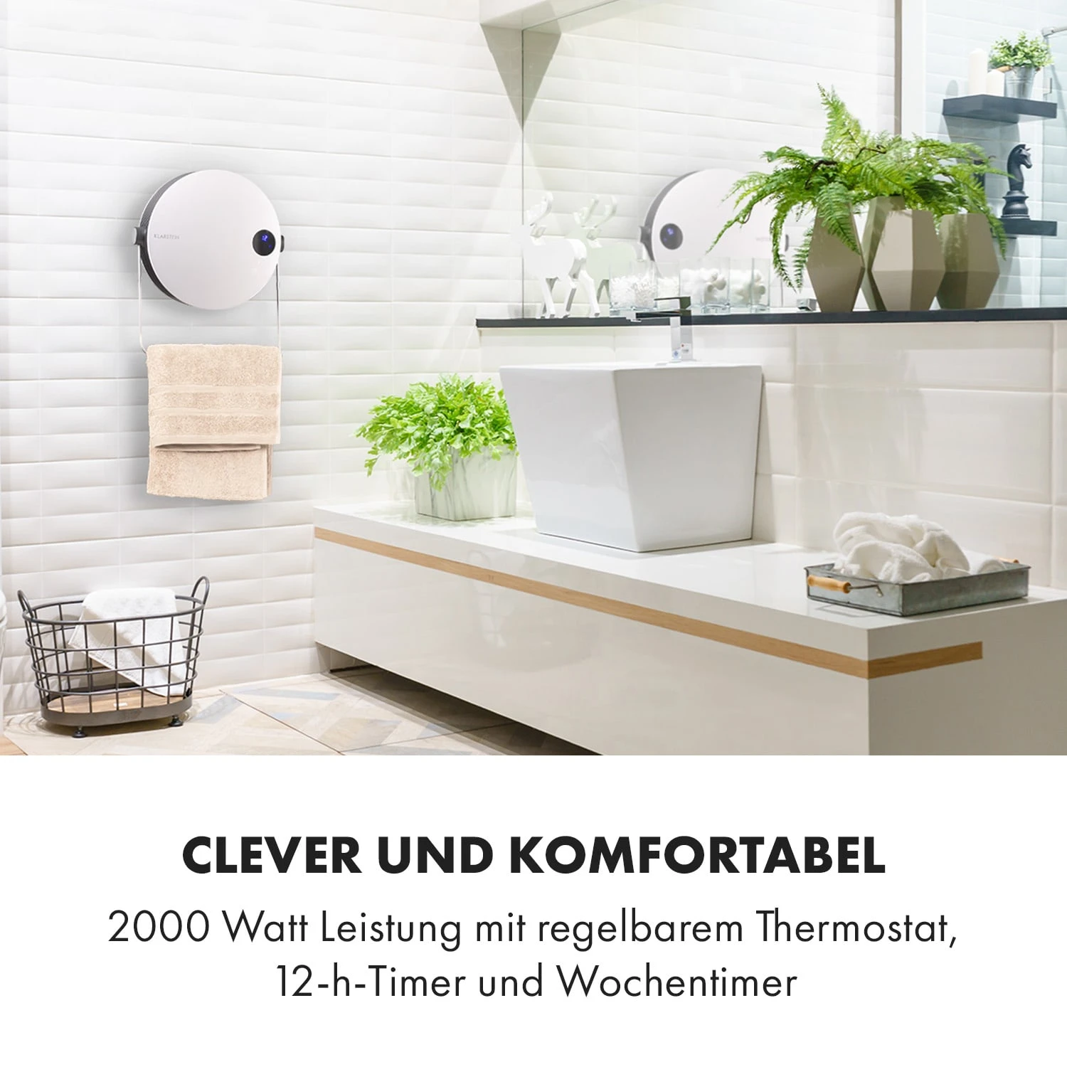 Hot Spot Pebble Heizlüfter 2000W Handtuchtrockner Timer Fernbedienung 4 Hot Spot Pebble Heizlüfter 2000W Handtuchtrockner Timer Fernbedienung – Bild 2