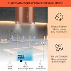 Beretta Inselabzugshaube Ø35cm Ab-/Umluft 650m³/h LED Aktivkohlefilter 13 Beretta Inselabzugshaube Ø35cm Ab-/Umluft 650m³/h LED Aktivkohlefilter -Einrichtungsgeschäft 10035166 de 0003 usp