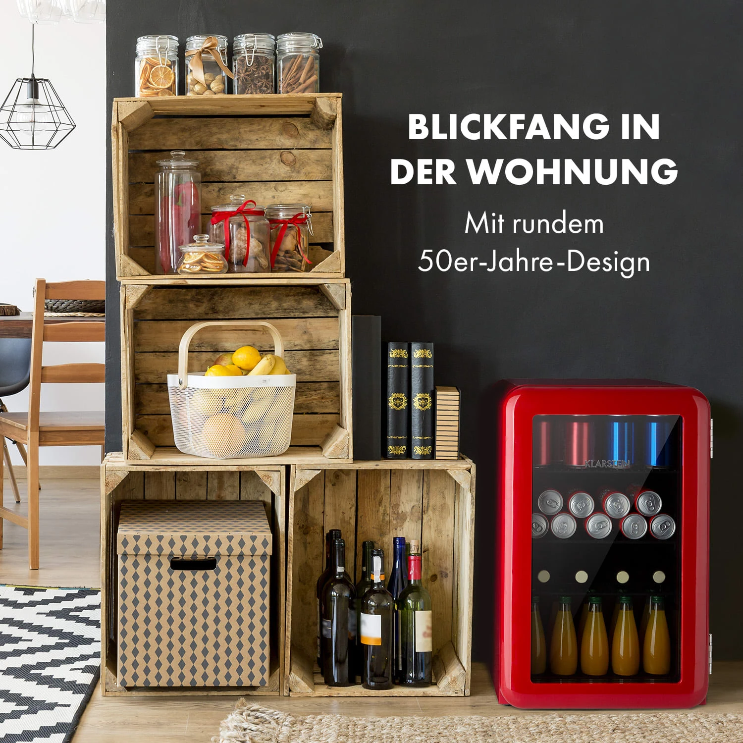 PopLife Getränkekühler Kühlschrank 70 Liter 0-10 °C Retro-Design LED 4 PopLife Getränkekühler Kühlschrank 70 Liter 0-10 °C Retro-Design LED – Bild 2