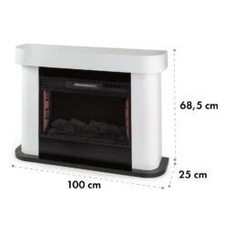 Aargau Smart Elektrischer Kamin 1000/2000W LED 18-27 °C Wochentimer -Einrichtungsgeschäft 10035204 yy 0012 logo Klarstein HeatRetreat Aargau Smart Elektrokamin