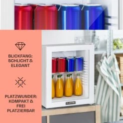Brooklyn 24 Mini-Kühlschrank Glastür LED Ablage -Einrichtungsgeschäft 10035223 DE 0003 usp