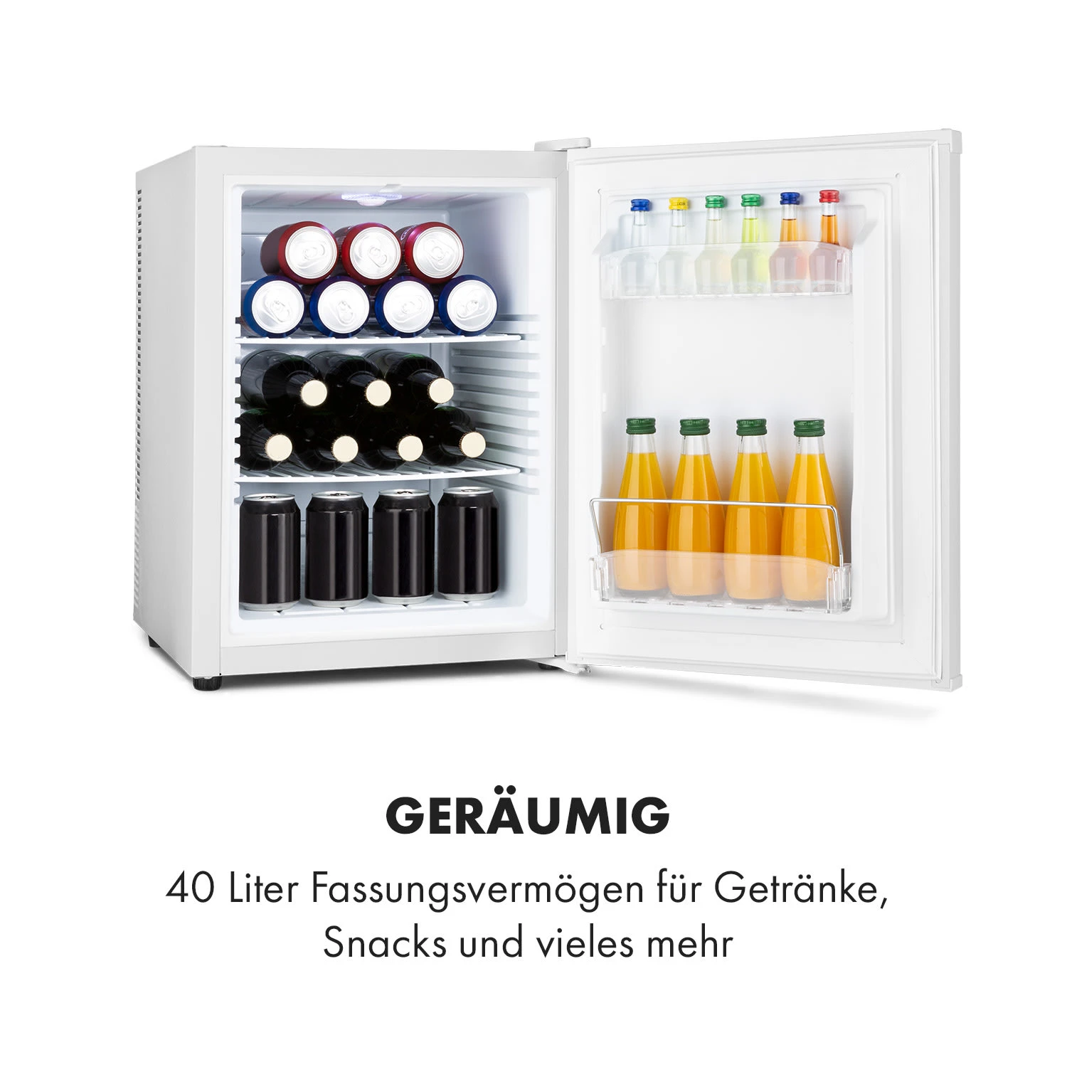 Klarstein Happy Hour Minibar 40L 5-15°C 23 DB LED-Licht 6 Klarstein Happy Hour Minibar 40L 5-15°C 23 DB LED-Licht – Bild 4