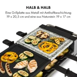 Bistecca Raclette 1200W Metall / Stein 8 Personen Kontroll-LED 13 Bistecca Raclette 1200W Metall / Stein 8 Personen Kontroll-LED -Einrichtungsgeschäft 10035293 de 0004 logo