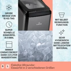 Partytime Eiswürfelmaschine Klareis 15kg/24h Edelstahl -Einrichtungsgeschäft 10035295 de 0002 usp