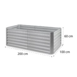 High Grow Straight Hochbeet 200x60x100cm 1200l Stahl -Einrichtungsgeschäft 10035351 yy 0008 logo blumfeldt High Grow Straight 200x60x100cm silber