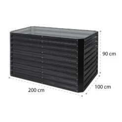 High Grow Straight Hochbeet 200x90x100cm 1800l Stahl -Einrichtungsgeschäft 10035356 yy 0008 logo blumfeldt High Grow Straight 200x90x100cm anthrazi