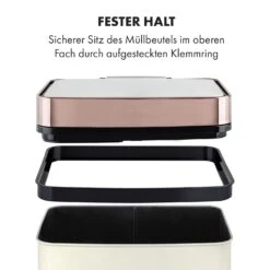 Royal Trash Rose Gold Sensor-Mülleimer 72 Liter Edelstahl -Einrichtungsgeschäft 10035364 de 0009 logo