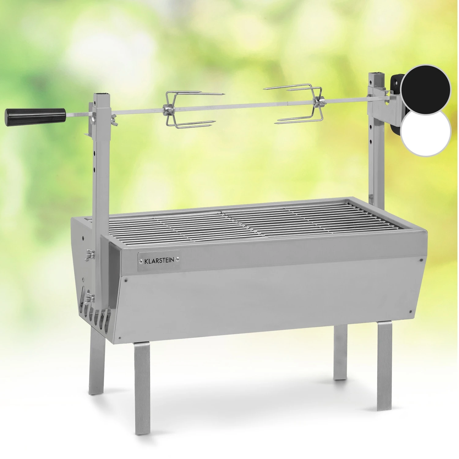 Sauenland Mini Rotisserie-Grill Drehspieß 4W 12kg Max. Edelstahl 3 Sauenland Mini Rotisserie-Grill Drehspieß 4W 12kg Max. Edelstahl