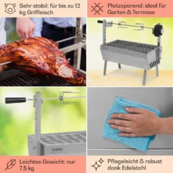 Sauenland Mini Rotisserie-Grill Drehspieß 4W 12kg Max. Edelstahl 13 Sauenland Mini Rotisserie-Grill Drehspieß 4W 12kg Max. Edelstahl -Einrichtungsgeschäft 10035371 de 0005 usp