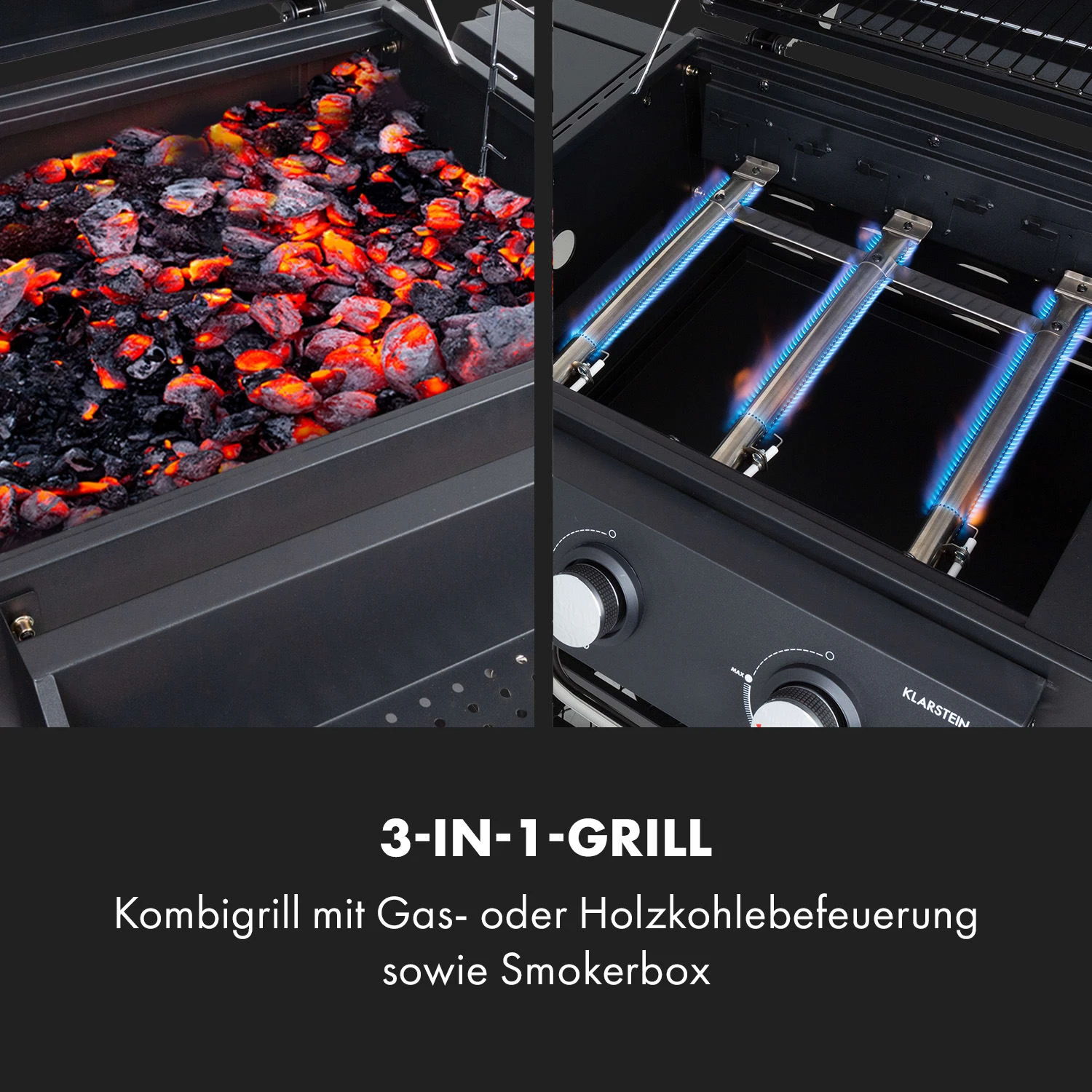 Kingsville Smoker Kombigrill Gas Kohle Smoker 13,5kW 3+1 Brenner 5 Kingsville Smoker Kombigrill Gas Kohle Smoker 13,5kW 3+1 Brenner – Bild 3