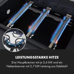 Kingsville Smoker Kombigrill Gas Kohle Smoker 13,5kW 3+1 Brenner 17 Kingsville Smoker Kombigrill Gas Kohle Smoker 13,5kW 3+1 Brenner -Einrichtungsgeschäft 10035409 de 0005 logo