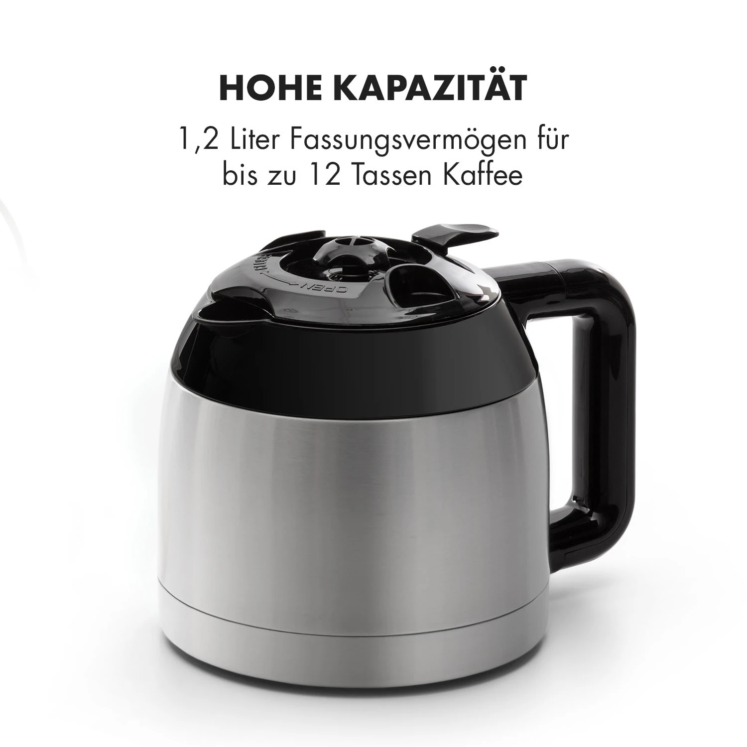 Arabica Thermoskanne Zubehör Ersatz Edelstahl Silber/schwarz 7 Arabica Thermoskanne Zubehör Ersatz Edelstahl Silber/schwarz – Bild 5