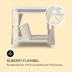 Eremitage Double XL Sunbed 2 Pers Stahl-Rahmen Sonnendach Vorhänge -Einrichtungsgeschäft 10035430 de 0007 logo