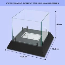 Phantasma Cubo Ethanol-Kamin Rauch- & Geruchlos Edelstahl-Brenner Sicherheitsglas -Einrichtungsgeschäft 10035458 de 0005 usp