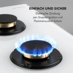 Goldflame 4 Gaskochfeld 4-flammig Messing-Brenner Glaskeramik -Einrichtungsgeschäft 10035499 de 0005 logo