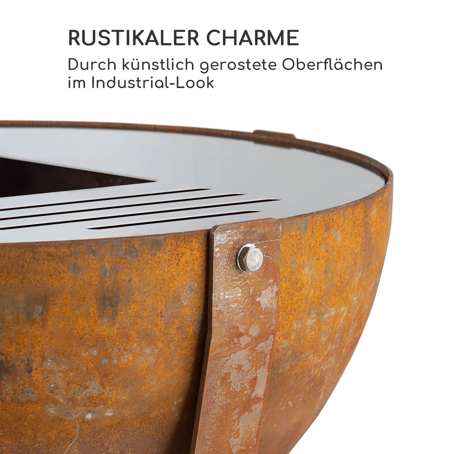 Fire Globe Feuerschale Mit Grill Ø60cm Stahl 8 Fire Globe Feuerschale Mit Grill Ø60cm Stahl – Bild 6