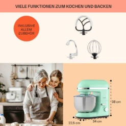 Bella Elegance Küchenmaschine 2000W 2,7PS 5,2 Ltr Edelstahl BPA-frei 13 Bella Elegance Küchenmaschine 2000W 2,7PS 5,2 Ltr Edelstahl BPA-frei -Einrichtungsgeschäft 10035520 de 0005 usp