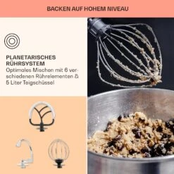 Bella Elegance Küchenmaschine 2000W 2,7PS 5,2 Ltr Edelstahl BPA-frei 14 Bella Elegance Küchenmaschine 2000W 2,7PS 5,2 Ltr Edelstahl BPA-frei -Einrichtungsgeschäft 10035520 de 0006 usp