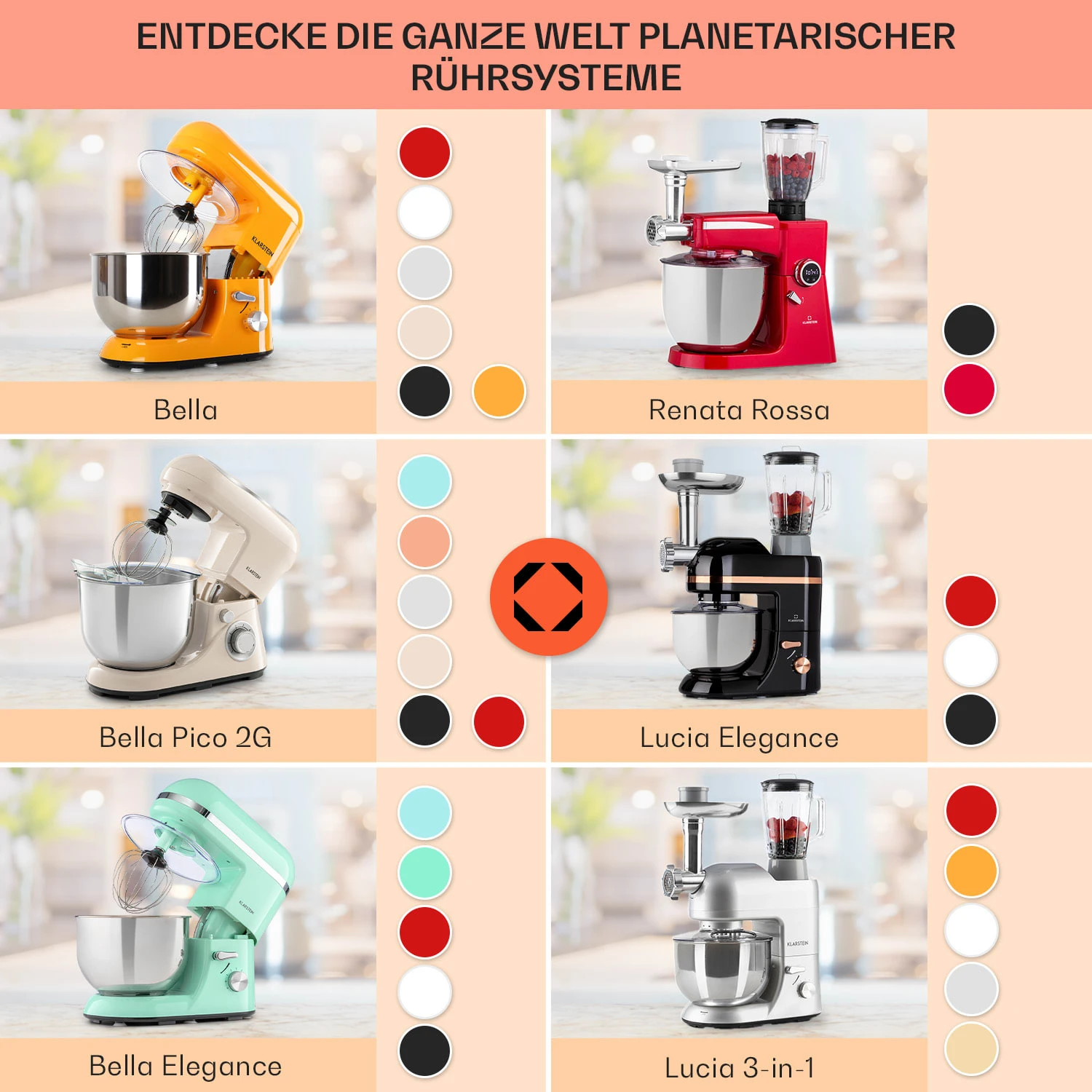 Bella Elegance Küchenmaschine 2000W 2,7PS 5,2 Ltr Edelstahl BPA-frei 9 Bella Elegance Küchenmaschine 2000W 2,7PS 5,2 Ltr Edelstahl BPA-frei – Bild 7