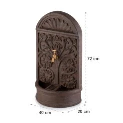 Blumquell Solarbrunnen LED 5 M Kabel Kunststein Solarpanel -Einrichtungsgeschäft 10035542 yy 0008 logo blumfeldt Blumquell Solarbrunnen braun