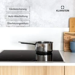 Virtuosa 4 Prime Einbaukochfeld 4 Zonen 6500W Glaskeramik Edelstahlrahmen -Einrichtungsgeschäft 10035551 de 0006 usp