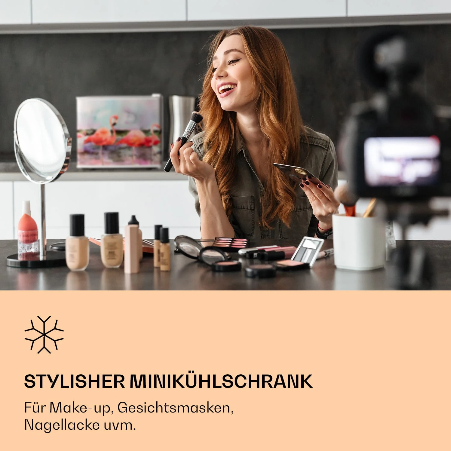 Pretty Cool Make-Up-Kühlschrank Flamingo 17 Liter 50 Watt 1 Boden 4 Pretty Cool Make-Up-Kühlschrank Flamingo 17 Liter 50 Watt 1 Boden – Bild 2