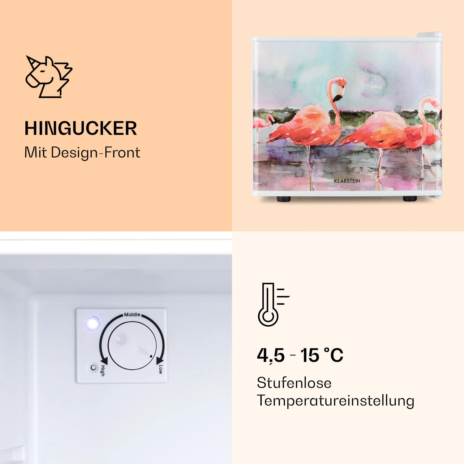 Pretty Cool Make-Up-Kühlschrank Flamingo 17 Liter 50 Watt 1 Boden 7 Pretty Cool Make-Up-Kühlschrank Flamingo 17 Liter 50 Watt 1 Boden – Bild 5