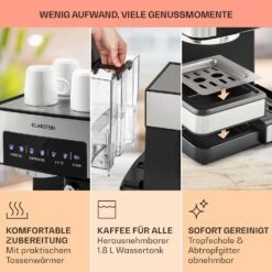 Arabica Comfort Espressomaschine 1350W 20 Bar 1,8l Touch-Bedienfeld -Einrichtungsgeschäft 10035655 de 0006 usp