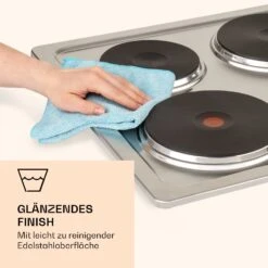 Appetito 4 Elektrokochfeld 4 Platten 6 Stufen 5500 Watt Edelstahl -Einrichtungsgeschäft 10035702 de 0005 logo