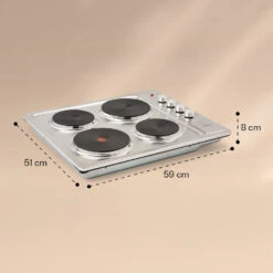 Appetito 4 Elektrokochfeld 4 Platten 6 Stufen 5500 Watt Edelstahl -Einrichtungsgeschäft 10035702 yy 0007 logo