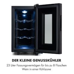 Bellevin 8 Uno Weinkühlschrank 23 Liter 11-18 °C LED Touch SingleZone -Einrichtungsgeschäft 10035862 de 0003 logo