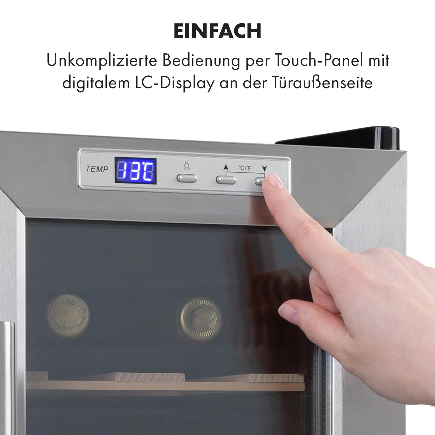 Reserva 8 Uno Weinkühlschrank 23 Ltr 8 Fl 11-18 °C 26 DB Edelstahl 6 Reserva 8 Uno Weinkühlschrank 23 Ltr 8 Fl 11-18 °C 26 DB Edelstahl – Bild 4