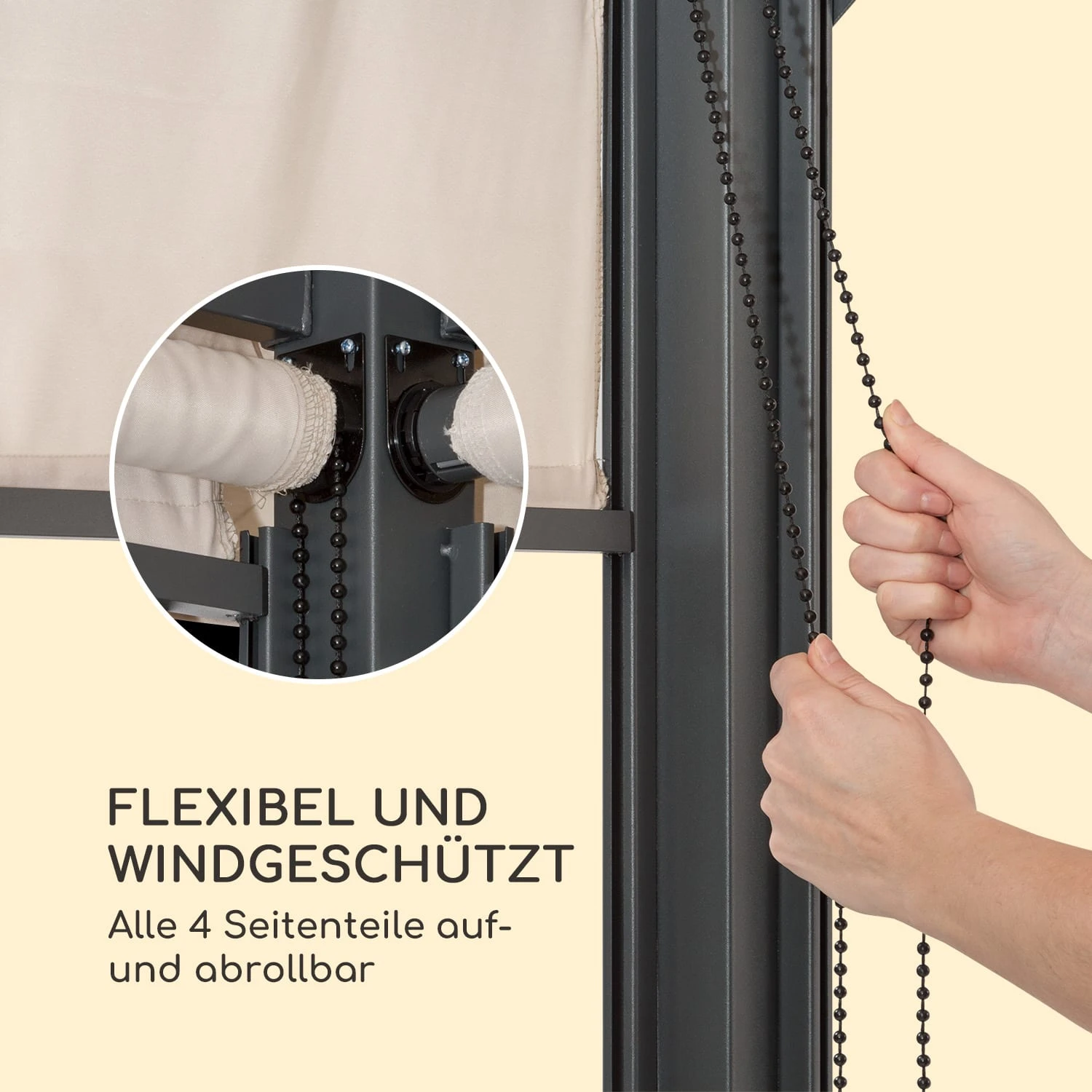 Grandezza Cortina Gartenpavillon 3x6m 4 Seitenteile 5 Grandezza Cortina Gartenpavillon 3x6m 4 Seitenteile – Bild 3