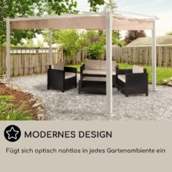 Pantheon Pergola Aluminiumkantrohr 3x4m 4 Eckpfosten Wasserabweisend -Einrichtungsgeschäft 10035878 DE 0006 usp