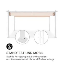 Pantheon Pergola Aluminiumkantrohr 3x4m 4 Eckpfosten Wasserabweisend -Einrichtungsgeschäft 10035878 de 0003 logo