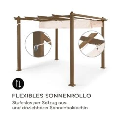 Pantheon Rust Pergola Aluminium 3x3m 6 Eckpfosten Wasserabweisend -Einrichtungsgeschäft 10035887 de 0004 logo