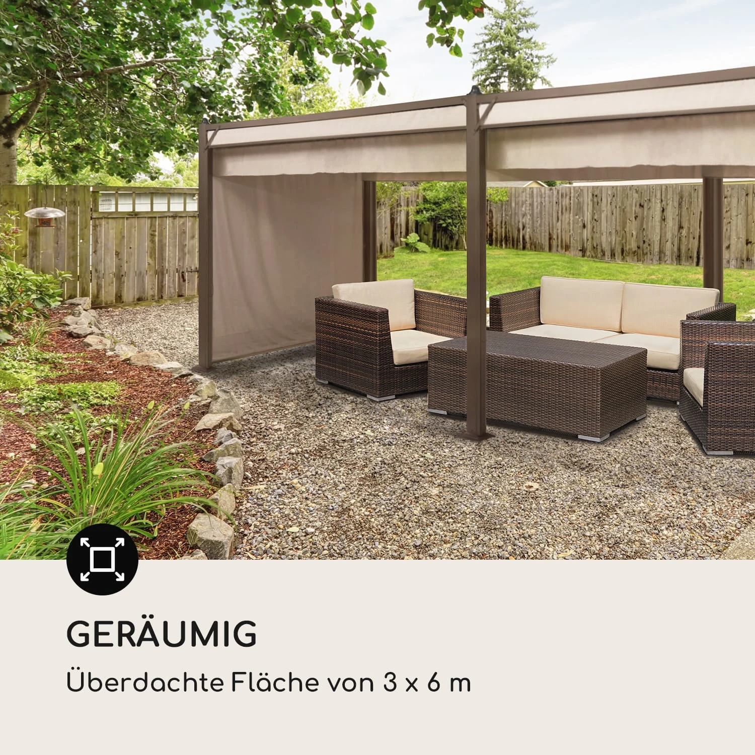 Pantheon Cortina Rust Pavillon Mit Dach 3x6 M 4 Seitenteile 6 Pantheon Cortina Rust Pavillon Mit Dach 3x6 M 4 Seitenteile – Bild 4