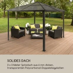 Pantheon Solid Sky Ambient Solar Pavillon Mit Grauem Dach 3x3m Polycarbonat Aluminium -Einrichtungsgeschäft 10035899 de 0007 logo