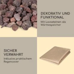 Prati Gas-Feuerstelle 13 KW Elektrisches Zündsystem Lavasteine Inkl. Regenschutz -Einrichtungsgeschäft 10035935 de 0007 logo